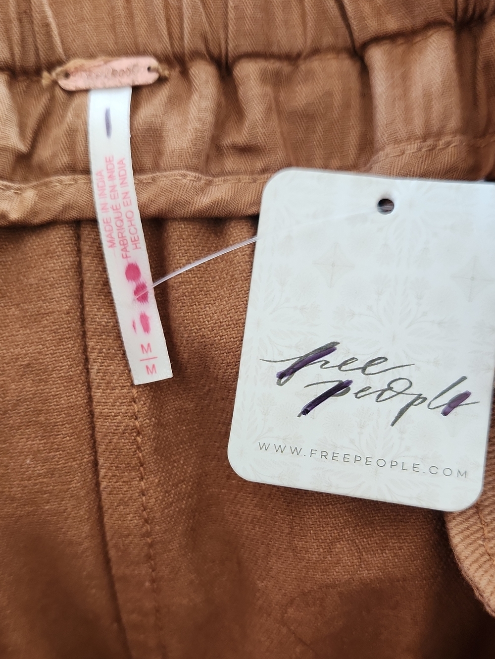 NWT..Free People Brown Asymmetrical Handkerchief Hem Embroidered Skirt - Picture 12 of 15